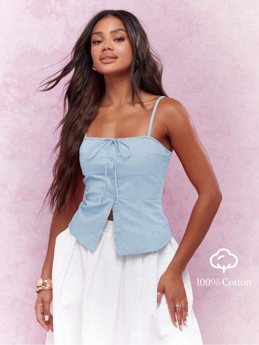 Missguided Button-front Milkmaid Cami Top